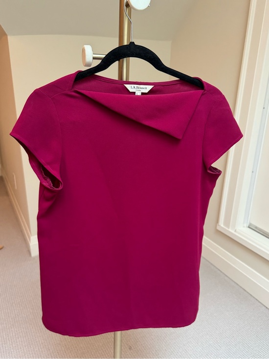 LK Bennett Tops - L.K. Bennett Fuchsia Short Sleeve Blouse